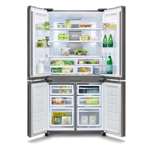 מקרר 4 דלתות 611 ליטר SHARP SJ-8942BS זכוכית אפורה