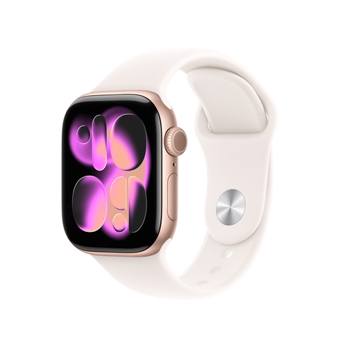 שעון Apple 11 Cell 42mm Rose Gold + Blush band S/M
