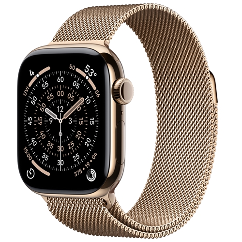 שעון Apple 11 Cell 42mm Gold.Titan + Go.Milan Loop