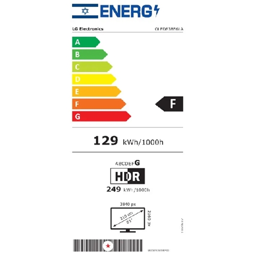 טלוויזיה חכמה "83 4K OLED AI דגם LG OLED83B56LA