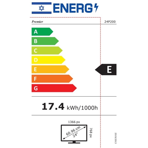 מסך טלוויזיה "24 LED HD Ready דגם PREMIER 24P200