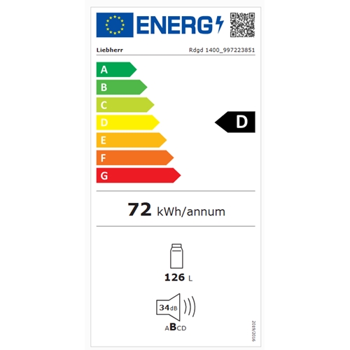 מקרר משרדי 126 ליטר דגם LIEBHERR RDGD1400 ליבהר