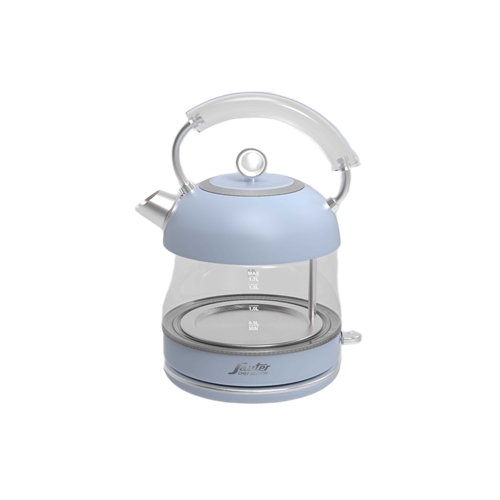 קומקום זכוכית חשמלי עיצוב רטרו SAUTER WK994BL תכלת