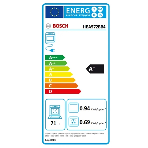 תנור בנוי פירוליטי 71 ליטר Bosch HBA572BB4 שחור