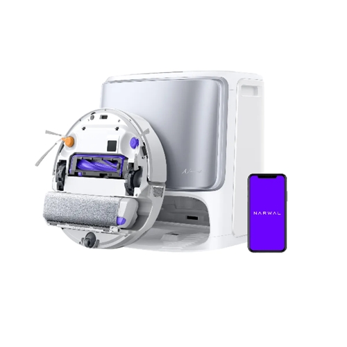 שואב אבק רובוטי שוטף Narwal Flow לבן/כסוף