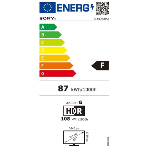 טלוויזיה "65 QD-OLED 4K דגם SONY BRAVIA K65XR8M25B