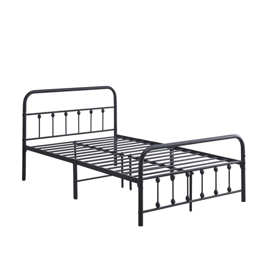 מיטה וחצי ממתכת 120X190 ס"מ יהלי שחור TUDO DESIGN