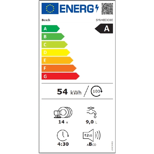 מדיח כלים אינטגרלי רחב 60 ס"מ BOSCH SMV4ECX30E