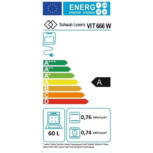 תנור רחב 60 ס"מ משולב SCHAUB LORENZ ViT666W לבן