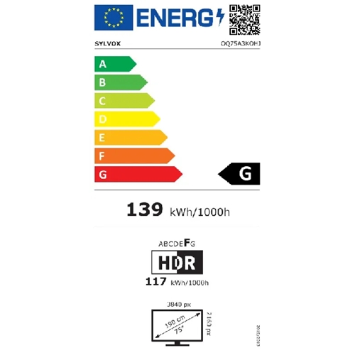 טלוויזיית חוץ "75 SYLVOX Cinema Pro Helio QLED