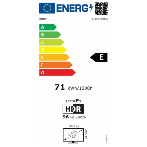 טלוויזיה "65 SONY BRAVIA K65XR95M2PB 4K TRUE RGB