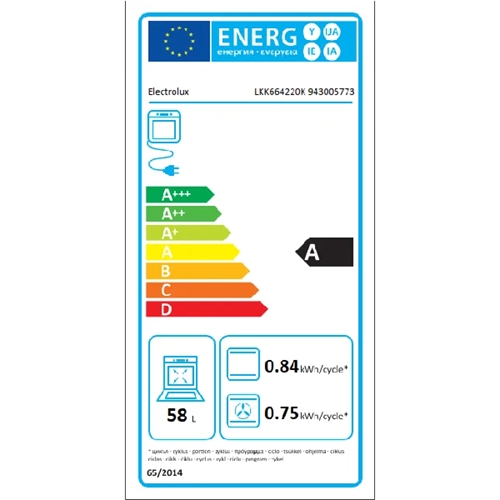 תנור אפייה משולב כיריים גז Electrolux LKK660224K