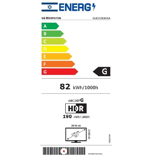 טלוויזיה חכמה "55 LG OLED55C66LA 4K OLED evo C6