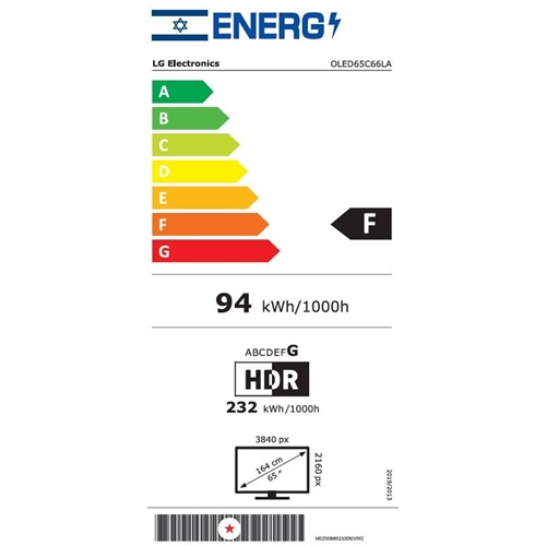 טלוויזיה חכמה 65" LG OLED65C66LA 4K OLED evo C6