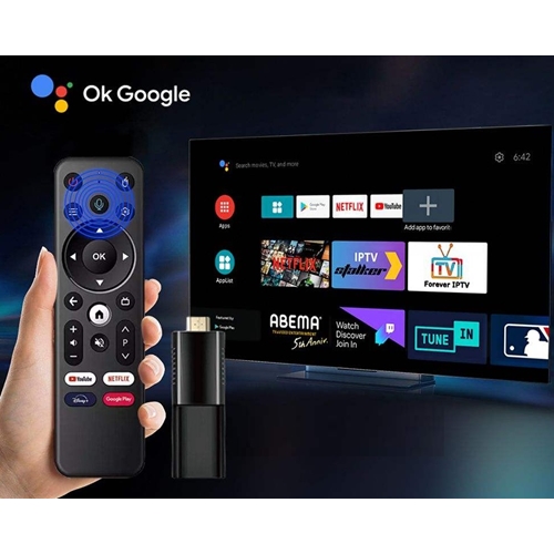 סטרימר ANDROID TV STICK שלט חכם כולל מגוון תוכנות