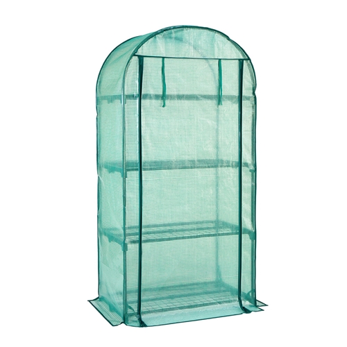 חממה ביתית עומדת בגובה 160 ס"מ כוללת מדפים וכיסוי