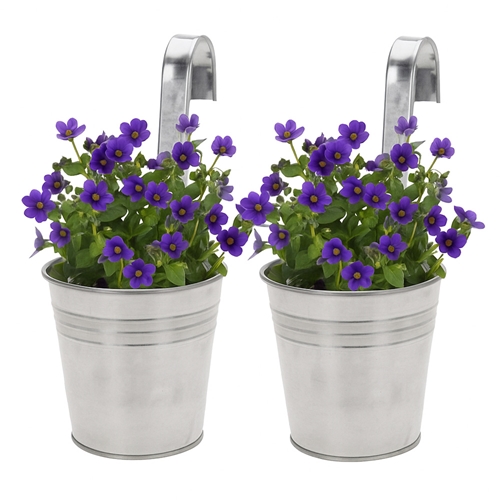 סט 2 מחזיקי עציץ לתלייה על מעקה דגם 159021310