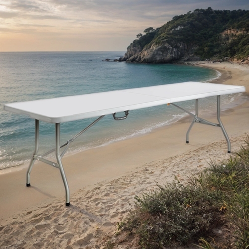 שולחן מתקפל ענק מאסיבי וחזק באורך 244 ס"מ מבית שזר