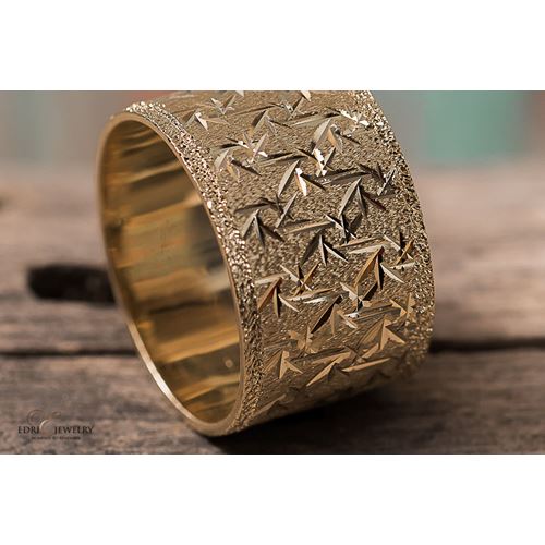 טבעת זהב טהור 14K דגם Havana בעיצוב מרהיב