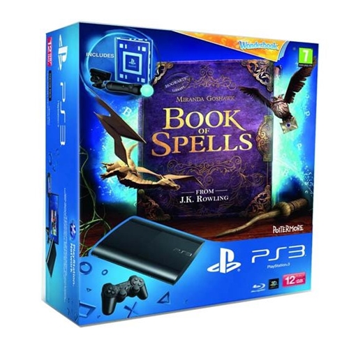קונסולה PS3 12GB + משחק BOOK OF SPELLS מעודפים