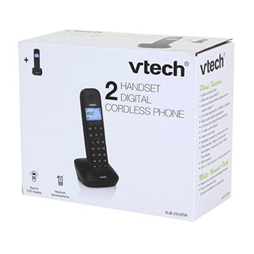 טלפון דק כפול שחור Vtech דגם SLB-2310TW