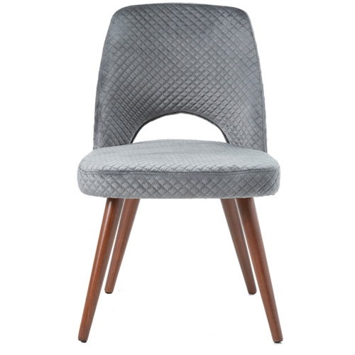 כיסא לפינת אוכל בעיצוב רטרו אפור דגם בריט – ביתילי