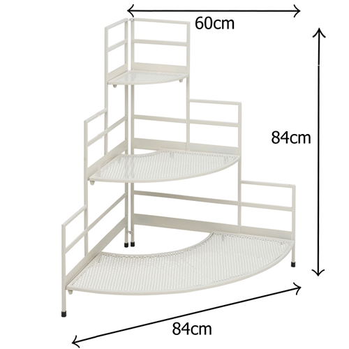 מעמד לעציצים פינתי 3 קומות מברזל דגם 71000660