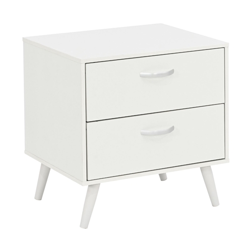 שידת לילה עם 2 מגירות בגוון לבן מיקי Tudo Design