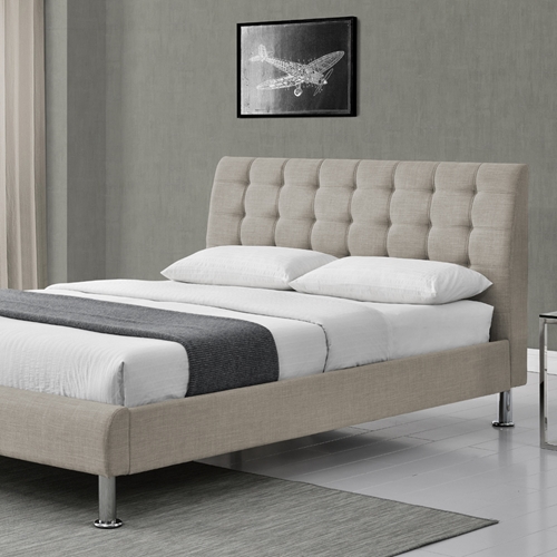 מיטה זוגית מעוצבת בריפוד בד HOME DECOR דגם דרבי