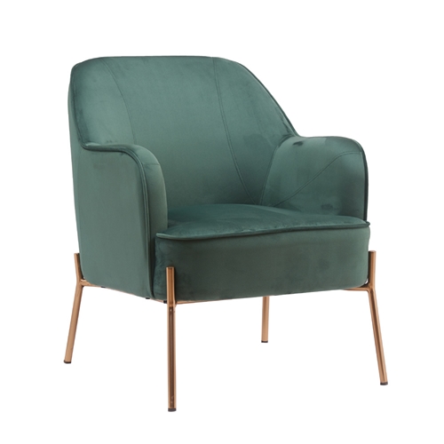 כורסא מעוצבת ונוחה צבע ירוק עם רגלי זהב HOME DECOR