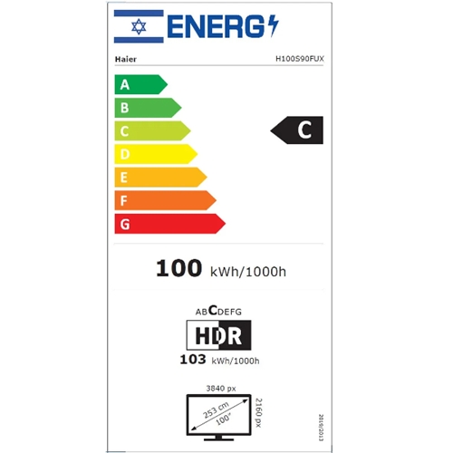טלוויזיה חכמה Haier 100S90FUX 100" QD-Mini LED 4K