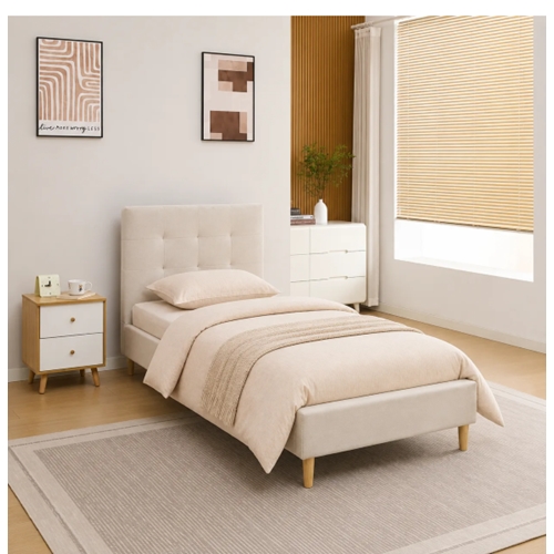 מיטת יחיד 90×190 דגם לידור 90 קרם HOME DECOR
