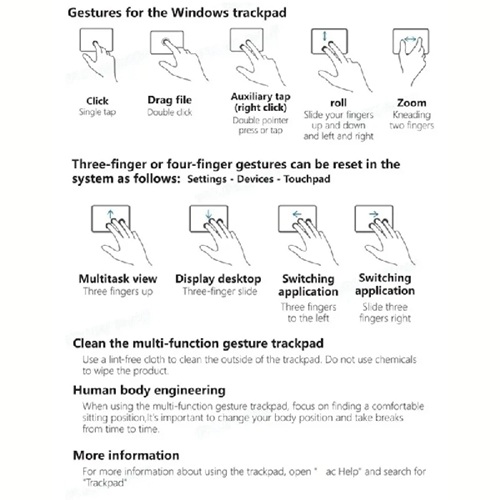 טאצ׳פד אלחוטי Bluetooth משטח מגע רב־תפקודי