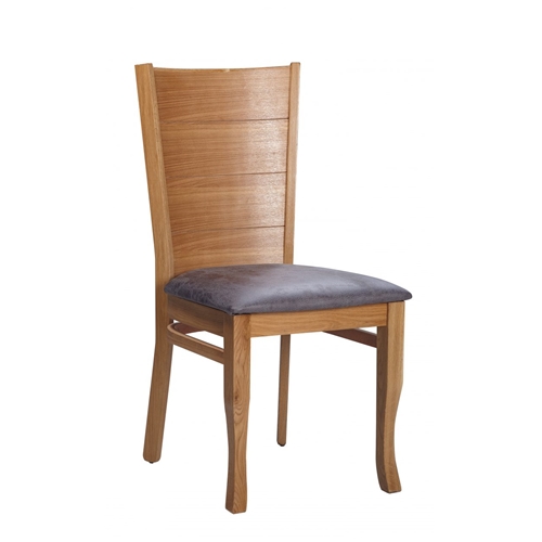 6 כיסאות פינת אוכל מעץ ובד דמוי עור LEONARDO