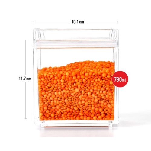 קופסת אחסון שקופה קליר 790 מ"ל