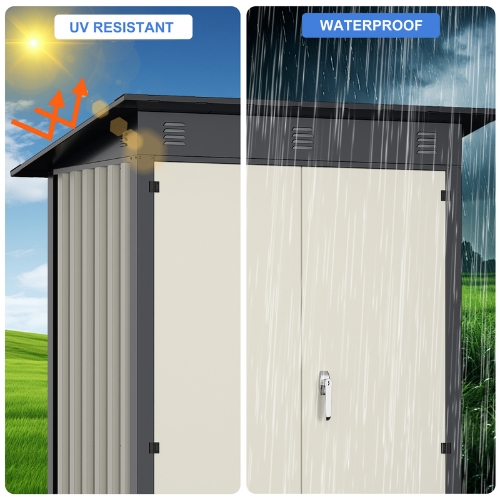 מחסן מתכת דגם SA3 מידה Garden Top 0.90X1.20