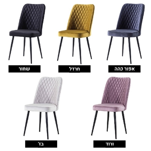 פינת אוכל עגולה ארומה אמריקן + 4 כיסאות LEONARDO