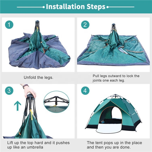 אוהל פתיחה מהירה ירוק דגם הרקולס PLAYA