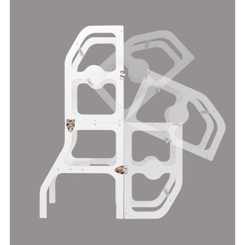 מגדל למידה מודולרי מעץ צבע לבן