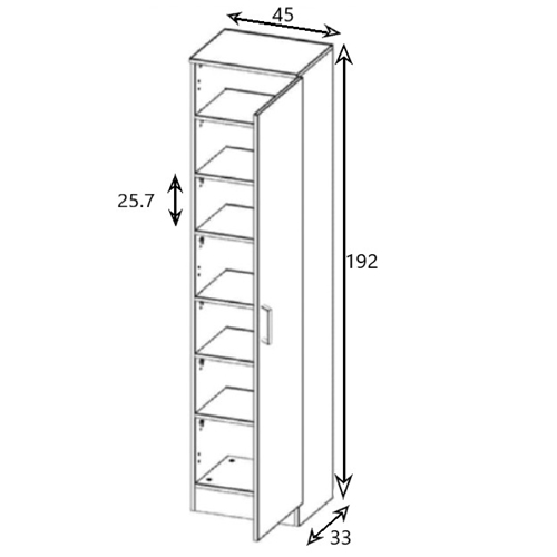 ארון נעליים ענק 7 מדפים דגם הרמוניה Tudo Design