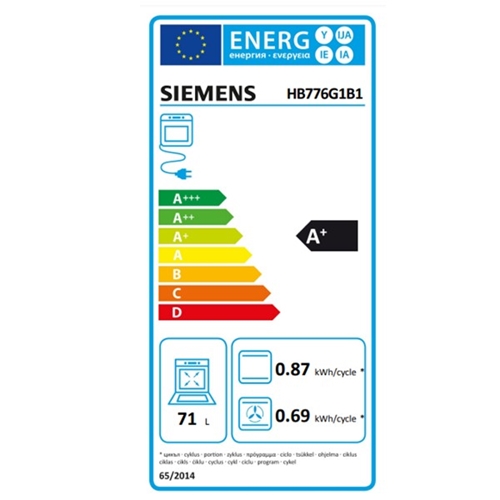 תנור בנוי פירוליטי 71 ליטר דגם Siemens HB776G1B1