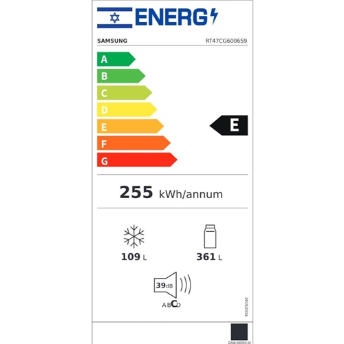 מקרר מקפיא עליון 470 ליטר דגם SAMSUNG RT47CG6006S9