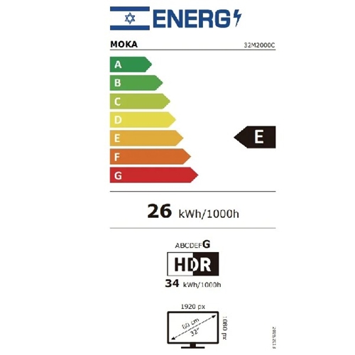 מסך מחשב גיימינג קעור "31.5 דגם Moka 32M2000C