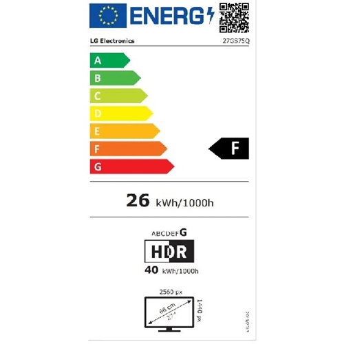 מסך מחשב גיימינג ''27 UltraGear דגם LG 27GS75Q-B