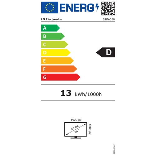 מסך מחשב "24 IPS FHD 100Hz דגם LG 24BA550-B