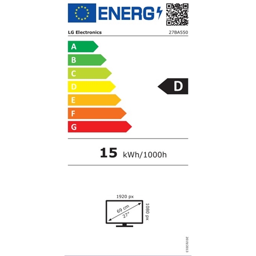 מסך מחשב "27 IPS FHD 100Hz דגם LG 27BA550-B