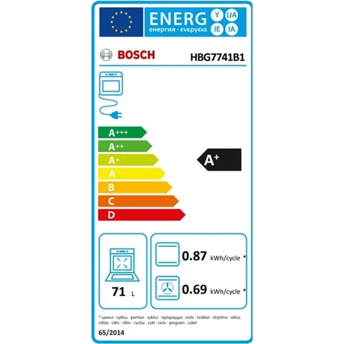 תנור  בנוי 71 ליטר פירוליטי דגם BOSCH HBG7741B1