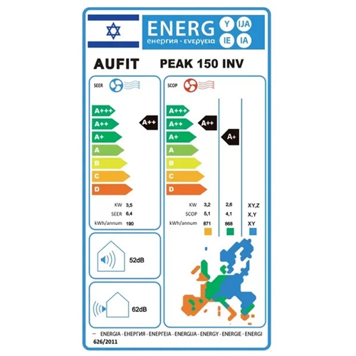 מזגן עילי PEAK INV 150BK אופיט AUFIT שחור
