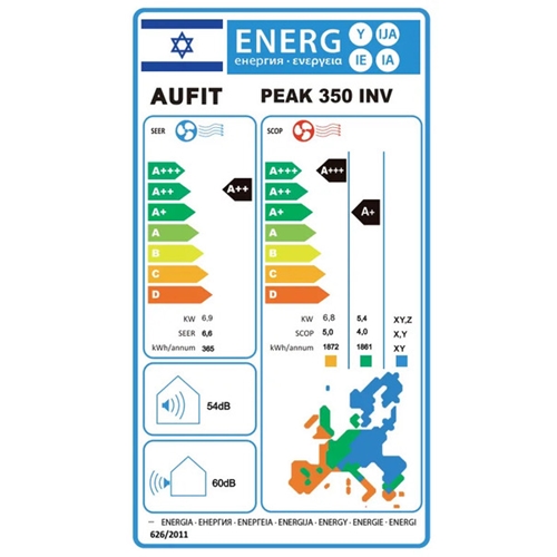 מזגן עילי PEAK INV 350BK אופיט AUFIT שחור