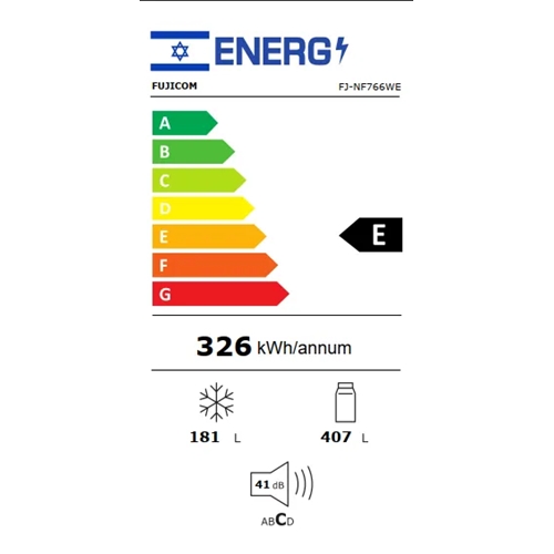 מקרר מקפיא תחתון 588 ליטר דגם FUJICOM FJ-NF766WE